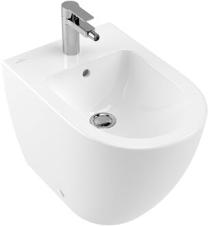 Villeroy en Boch Subway 2.0 staand bidet met kraangat met overloop ceramic+ wit 540100R1