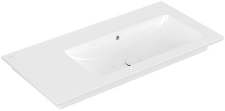 Villeroy en Boch Venticello meubelwastafel met wasbak rechts zonder kraangat 100x50cm met overloop ceramic+ wit 4134r3r1