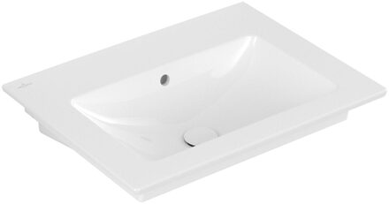 Villeroy en Boch Venticello wastafel zonder kraangat 65x50cm met overloop ceramic+ wit 412467R1