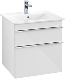 Villeroy en boch Venticello wastafelonderkast 55.3x59cm 2x lade glossy wit a92301dh