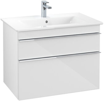 Villeroy en boch Venticello wastafelonderkast 75.3x59cm 2x lade glossy wit a92501dh Wit hoogglans