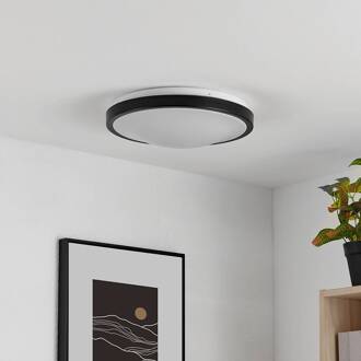 Villum LED plafondlamp, 35 cm mat zwart, wit
