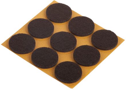 vilt bruin 9x Ø25mm