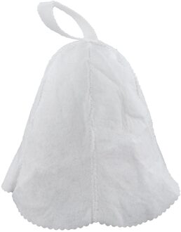 Vilt Hoofd Bescherming Bad Anti Warmte Gratis Size Russische Stijl Douche Cap Sauna Hoed Bad Accessoires wit