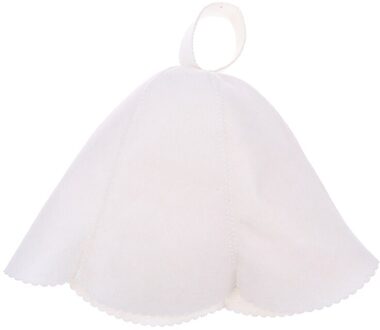 Vilt Hoofd Bescherming Bad Anti Warmte Gratis Size Russische Stijl Douche Cap Sauna Hoed wit