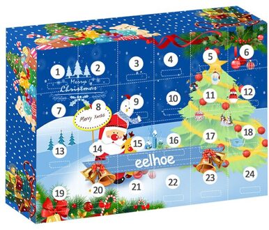 Vilt Kerst Advent Kalender Met Zakken Muur Opknoping Santa Voelde Advent Kalender 24 Dagen Countdown Kalender Voor Home Decor Xd blauw
