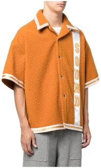 Vilt Oversized Shirt Oranje Multicolor Print Just DON , Orange , Heren - L,M