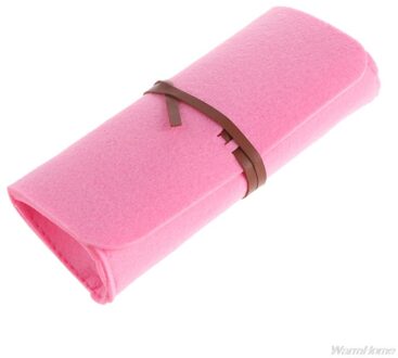 Vilt Zonnebrillen Tassen Gevallen Draagbare Zachte Glazen Pakket Accessoires Riem Sluiting Vilt Bril Case F22 21 roze