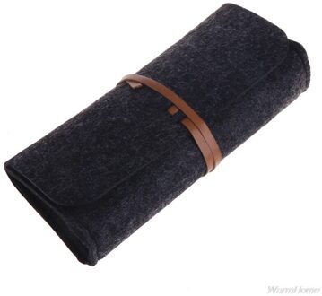 Vilt Zonnebrillen Tassen Gevallen Draagbare Zachte Glazen Pakket Accessoires Riem Sluiting Vilt Bril Case F22 21 zwart