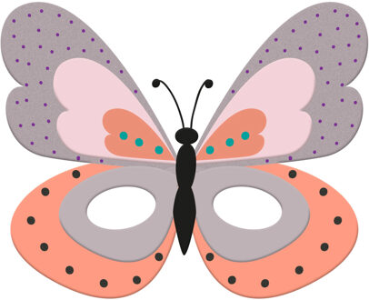 Vilten Oogmasker Vlinder Multikleur - Print