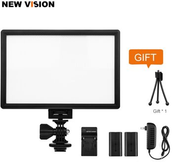 Viltrox L116T Lcd-scherm Bi-Kleur & Dimbare Slanke DSLR Video LED Light + 2x + Oplader + AC Adapter voor Camera DV Camcorde
