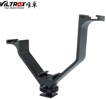 Viltrox VL-125 125 Mm Dslr Triple Shoe V Mount Flash Bracket Voor Video Lampen Microfoons Monitoren Om Camera 'S Camcorders