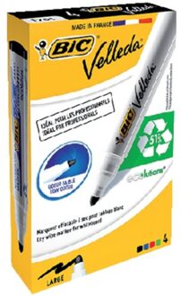 Viltstift Bic 1704 whiteboard rond assorti 1.4mm set a 4st