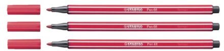 Viltstift STABILO Pen 68/50 donkerrood