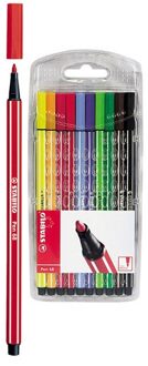 Viltstift STABILO Pen 68 etui a 10 kleuren
