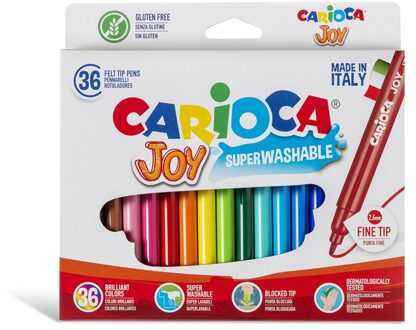 viltstift Superwashable Joy, 36 stiften in een kartonnen etui Multikleur