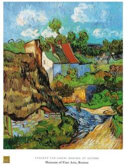 Vincent Van Gogh - Houses At Auvers Kunstdruk 60x80cm