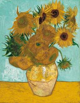 Vincent Van Gogh - Vase Mit Sonnenblumen Kunstdruk 70x90cm