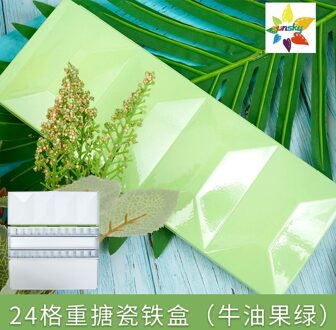 Vincent Zware Emaille Aquarel Palet, Verse Vijf Kleur, 24 Rooster, 21.2X7.7X2cm, vouwen Aquarel Pigment Doos groen