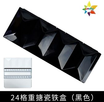 Vincent Zware Emaille Aquarel Palet, Verse Vijf Kleur, 24 Rooster, 21.2X7.7X2cm, vouwen Aquarel Pigment Doos zwart