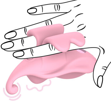 Vinger Dubbele Vibrator - Roze