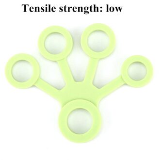 Vinger Grijper Weerstand Bands Vinger Brancard Siliconen Hand Exerciser Grip Kracht Pols Trainer Fitness Apparatuur Geel