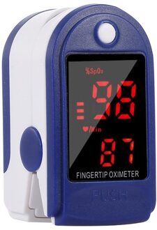 Vinger Oximeter Digitale Vingertop Pulsoxymeter Bloedzuurstofverzadiging Meter Vinger SPO2 Pr Hartslagmeter Gezondheidszorg blauw oximeter