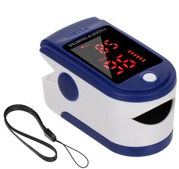 Vinger Oximeter Digitale Vingertop Pulsoxymeter Bloedzuurstofverzadiging Meter Vinger SPO2 Pr Hartslagmeter Gezondheidszorg Oximeter blauw