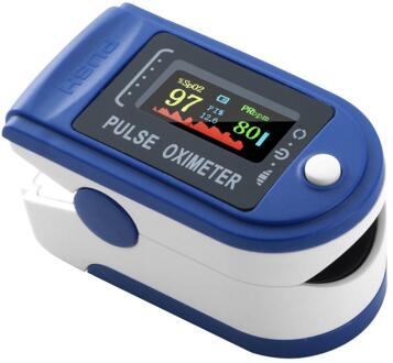Vinger Oximeter Monitor Draagbare Vinger Clip SPO2 Hartslag Pulse Hartslag Verzadiging Monitor Home Vingertop Pulsoxymeter donker blauw
