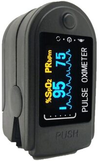 Vinger Oximeter Monitor Draagbare Vinger Clip SPO2 Hartslag Pulse Hartslag Verzadiging Monitor Home Vingertop Pulsoxymeter zwart