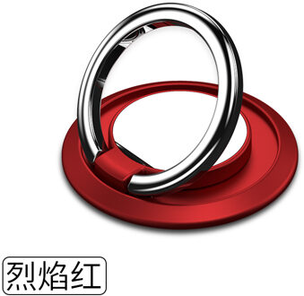 Vinger Ring Metalen Mobiele Telefoon Standhouder Graden Rotatie Voor Iphone 11 Pro Voor Samsung S9 Alle Mobiele Telefoons Stand tablet rood