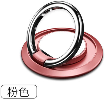 Vinger Ring Metalen Mobiele Telefoon Standhouder Graden Rotatie Voor Iphone 11 Pro Voor Samsung S9 Alle Mobiele Telefoons Stand tablet roze
