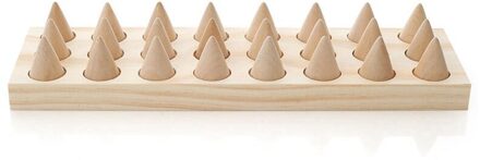 Vinger Type 24 Ring Display Stand Houten Sieraden Ring Display Lade Teller Sieraden Display Opbergdoos Lade Opslag