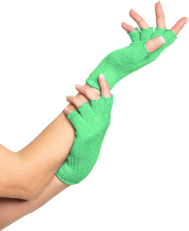 Vingerloze handschoen fluor groen