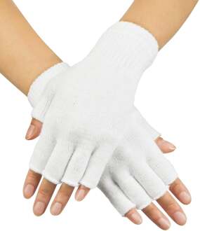 Vingerloze handschoen wit