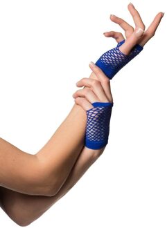 Vingerloze Handschoenen Kort Visnet Blauw