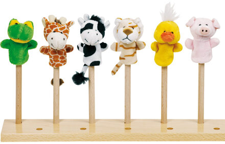 Vingerpoppen Set Baby Dieren 6 Stuks 7-8cm Multikleur
