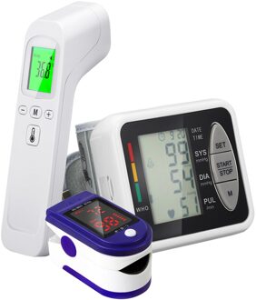 Vingertop Oximeter SPO2 Polsslag Meting + Tonometer Pols Elektronische Bloeddrukmeter Intelligente Bloeddrukmeter