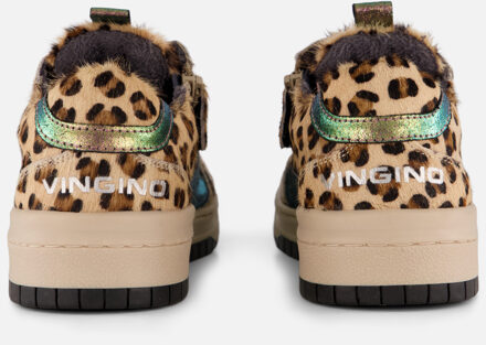 Vingino Bold Rosali Leopard Sneakers beige Leer - 34,37,32,36,38,33,35