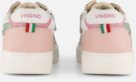 Vingino Court Lifestyle Sneakers wit Leer - 32,33,34,36,37,38,39