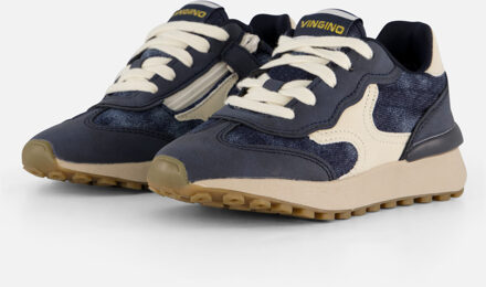 Vingino Denim Sneakers blauw Leer - 30,32,33