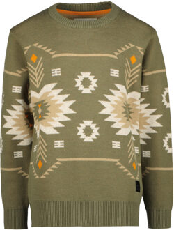 Vingino Jongens gebreide sweater mario kalamata Groen - 116