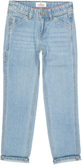 Vingino Jongens jeans peppe straight fit light vintage Blauw - 116