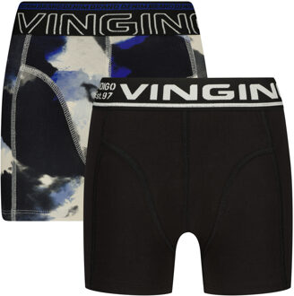 Vingino Jongens ondergoed 2-pack boxers smokey deep Zwart - 152