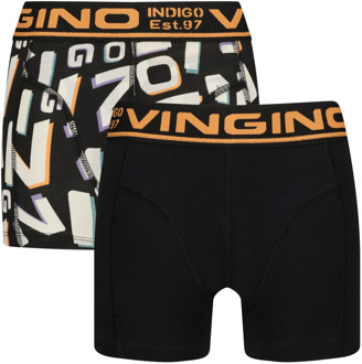 Vingino Jongens ondergoed 2-pack boxers Zwart - 104