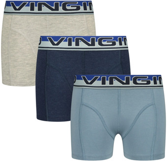 Vingino Jongens ondergoed 3-pack boxers melee Blauw - 116