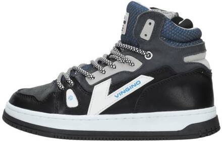 Vingino Joshua Mid Sneakers grijs Leer Blauw - 32,33,34,36,38