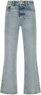 Vingino Meiden jeans cato wide leg fit light indigo Blauw - 158