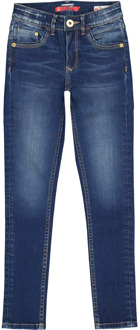 Vingino Meiden jeans super skinny flex fit bianca deep dark Blauw - 134
