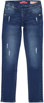 Vingino Meiden jeans super skinny flex fit bracha dark vintage Blauw - 128